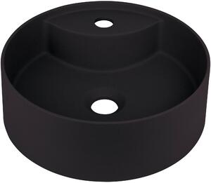 Deante Silia lavabo 36x36 cm rotonda da appoggio nero CQS_NU4B