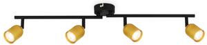 BRILONER lampada da soffitto, orientabile, attacco GU10, nero-oro, 70,5 x 8 x 11 cm