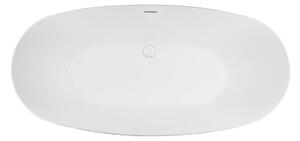 Set vasca da bagno freestanding Oltens Ebba 12012000, copertura piletta Oltens 09002000