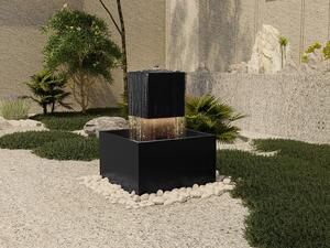 Fontana per esterni in Acciaio inox con LED H.65 cm Nero - CARDINA