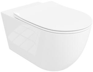 LaVita Sinto vaso wc con copriwater a discesa lenta sospeso senza brida con scarico a vortice bianco lucida 5900378334804