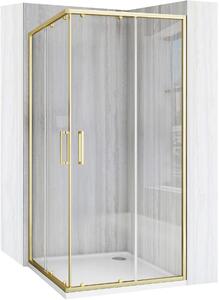 Rea City box doccia 90x90 cm oro spazzolata/vetro trasparente REA-K6443