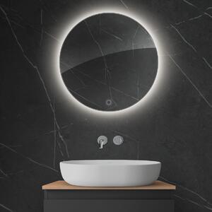 Oltens Nordlis specchio 60x60 cm rotonda con illuminazione con tappetino riscaldante 64108000