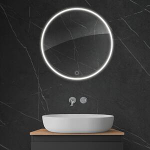 Oltens Nordlis specchio 60x60 cm rotonda con illuminazione con tappetino riscaldante 64100000