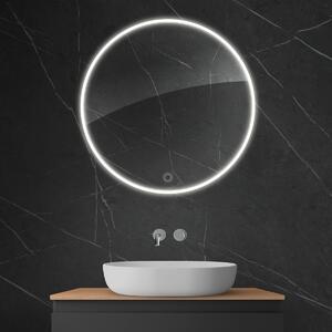 Oltens Nordlis specchio 80x80 cm rotonda con illuminazione con tappetino riscaldante 64101000
