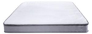 Materasso a molle insacchettate bianco con tessuto grigio matrimoniale 140 x 200 cm medio Firm Beliani