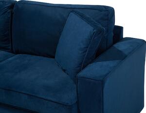 Cuscini decorativi con braccioli colore blu per divano a 3 posti stile retrò salotto Beliani