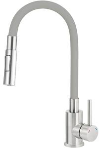 Deante Luno rubinetto da cucina verticale acciaio inossidabile-grafite/grigio BOC_S740
