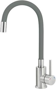 Deante Luno rubinetto da cucina verticale acciaio inossidabile-grafite/grigio BOC_T720