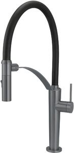 Deante Corda rubinetto da cucina verticale nero-grafite/grigio BRC_D72M