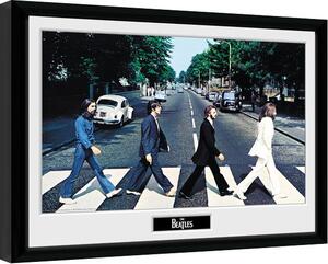 Quadro The Beatles - Abbey Road, Poster Incorniciato