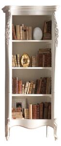 MOBILI 2G - LIBRERIA CLASSICA IN LEGNO LACCATO BIANCO L.82 P.50 H.203