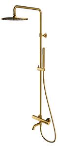 Omnires Y set per vasca e doccia a parete con termostato con soffione oro Y1234GLB