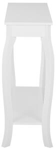 Consolle Bianco 100 x 30 cm Scaffale Espositore Moderno in Stile Francese Soggiorno Corridoio Camera da Letto Beliani