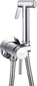 Rubinetto per bidet con doccetta, miscelatore monocomando cromato per acqua fredda e calda