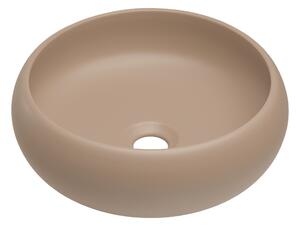 Comad Wiki lavabo 36x36 cm rotonda da appoggio marrone/beige UN-WIKI-MC