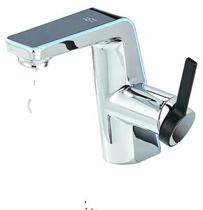 Miscelatore per lavabo, indicatore LED della temperatura, controllo monocomando, cromato