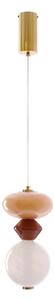 Lampada a sospensione LED su cavo FLORES LED/10W/230V oro/arancione/marrone