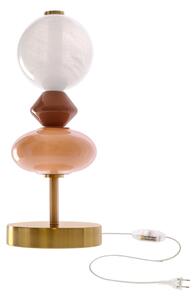 Lampada da tavolo LED FLORES LED/10W/230V oro/arancione/marrone