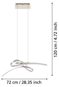 Eglo 32853 - Lampadario LED sospeso con cavo SYMPHONIE LED/18,9W/230V
