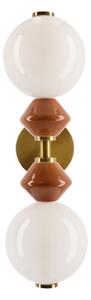 Lampada da parete a LED FLORES 2xLED/5W/230V oro/marrone