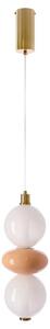 Lampadario LED su cavo FLORES LED/12W/230V oro/arancione