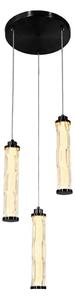 Lampadario LED su cavo CORTE LED/25W/230V nero