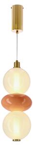Lampadario LED su cavo FLORES LED/12W/230V oro/arancione