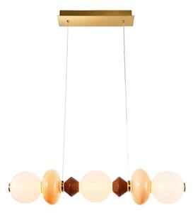 Lampada a sospensione LED su cavo FLORES LED/20W/230V oro/arancione/marrone