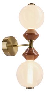 Lampada da parete a LED FLORES 2xLED/5W/230V oro/marrone