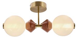 Lampada da parete a LED FLORES 2xLED/5W/230V oro/marrone