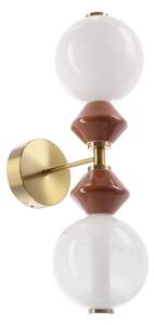 Lampada da parete a LED FLORES 2xLED/5W/230V oro/marrone