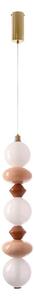 Lampadario LED a cavo FLORES LED/20W/230V dorato/arancione/marrone