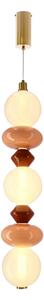 Lampadario LED a cavo FLORES LED/20W/230V dorato/arancione/marrone