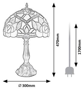 Brilagi - Lampada da tavolo in vetro Tiffany GARLAN 1xE27/40W/230V