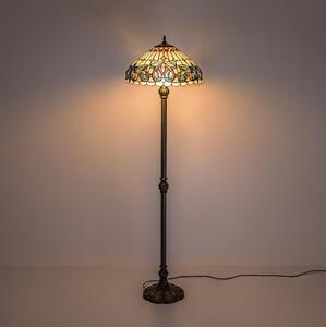 Brilagi - Lampada da terra in vetro Tiffany LUISA 2xE27/60W/230V