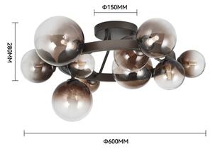 Brilagi - Lampadario LED a plafone MILLA 10xG9/3W/230V marrone/marrone fumé