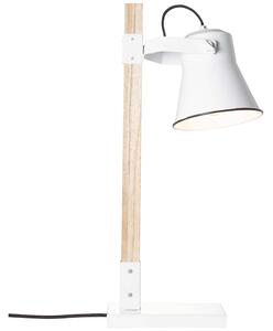 Lampada BRILLANTE Lampada da tavolo Plow luce bianca/legno | 1x A60, E27, 10W, adatta a lampade standard (non incluse) | Con interruttore a cavo intermedio