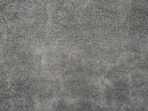 Tappeto shaggy in misto cotone e poliestere grigio 80 x 150 cm soffice pelo denso Beliani