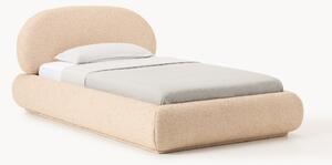 Letto singolo imbottito in bouclé Alba