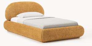 Letto singolo imbottito in teddy bouclé Alba