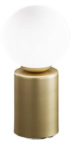 Abat-jour classica perenz birillo 6764 or e14 led metallo oro spazzolato vetro soffiato - Perenz