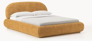 Letto imbottito in teddy bouclé con contenitore Alba