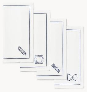 Set di 4 tovaglioli ricamati Tutti
