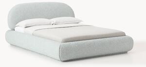 Letto imbottito in bouclé con contenitore Alba