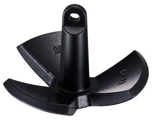 Ancora fluviale in ghisa con rivestimento in vinile nero - 13,6 kg - Ancora a fungo di qualità marina per imbarcazioni fino a 9,14 m - Impressionante forza di tenuta in fiumi e laghi con fondali fangosi