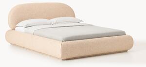 Letto imbottito in bouclé con contenitore Alba