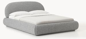 Letto imbottito in bouclé con contenitore Alba