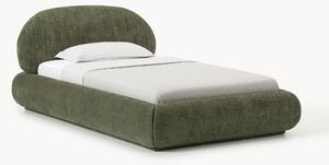 Letto singolo imbottito in teddy bouclé Alba
