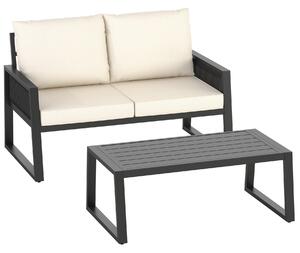Tectake set giardino lounge captive in design rope - set 2 (1 x divano / 1 x tavolo)